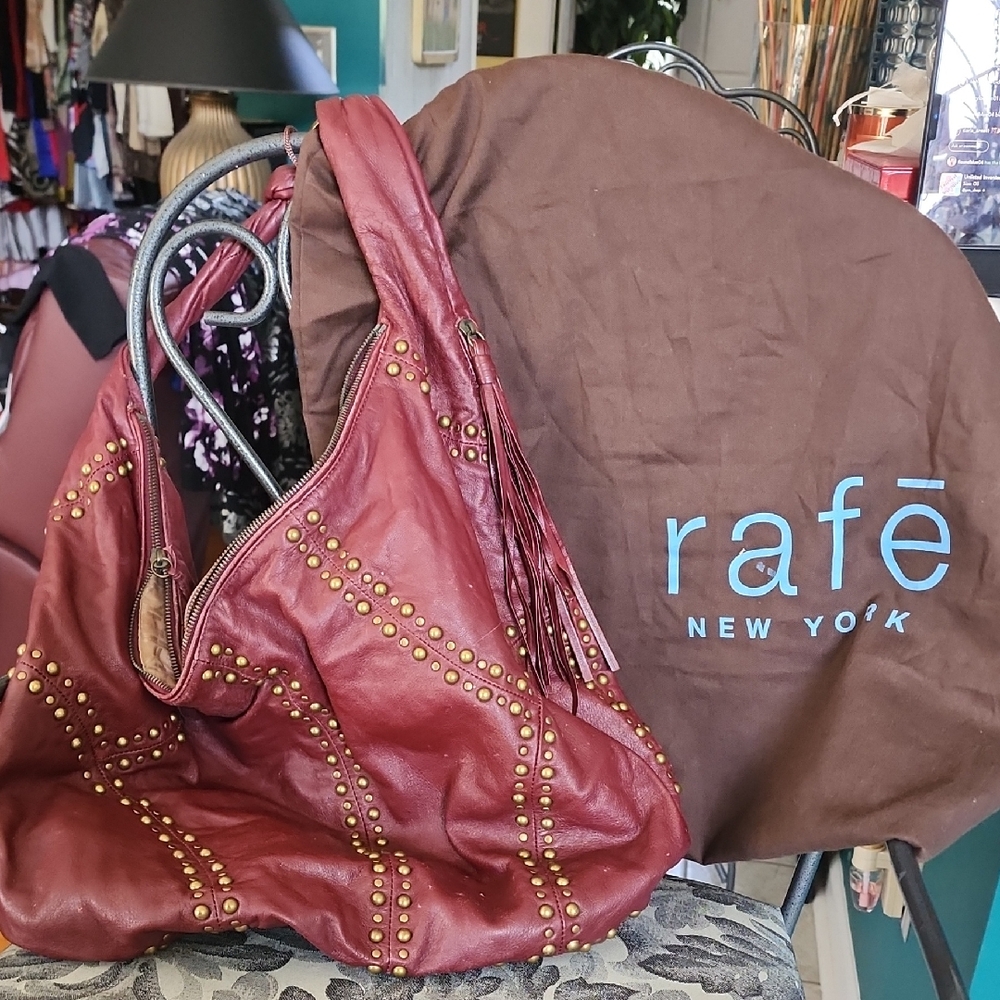 Rafe NY Studded Leather Bag EUC